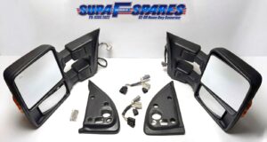 MIRROR UPGRADE KIT F250-F350 1999-2007(2011 TOW MIRRORS)COMPLETE WITH MIRROR WEDGES AND WIRING ADAPTORS